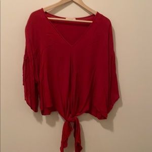 Red blouse